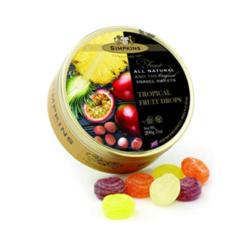 SIMPKINS TROPICAL FRUIT DROPS 200G  