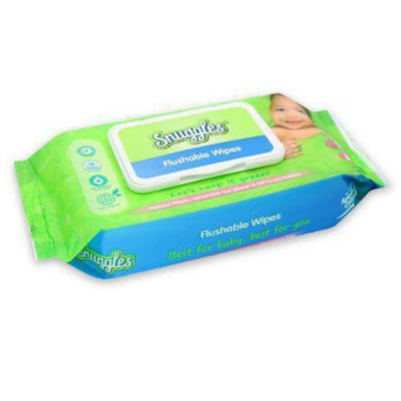 SNUGGLES BABY FLUSHABLE WIPES 72'S