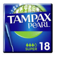 TAMPAX PEARL SUPER  TAMPONS 18