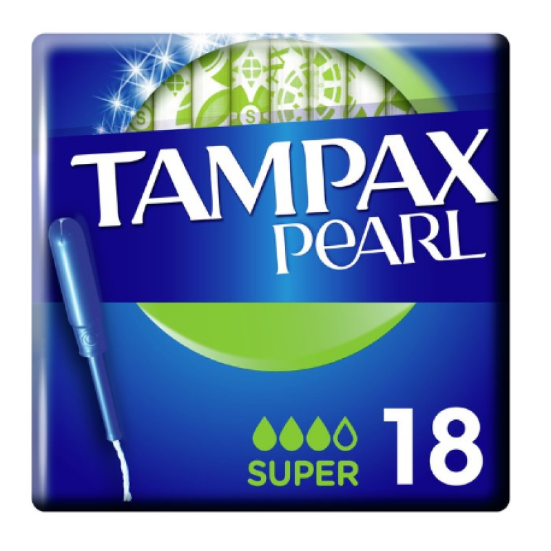 TAMPAX PEARL SUPER  TAMPONS 18