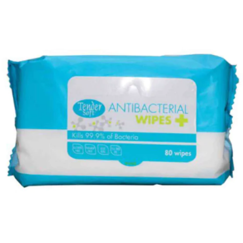 TENDER SOFT ANTIBACTERIAL WIPES 80'S