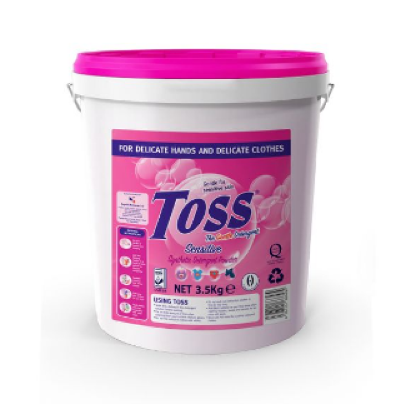 TOSS SENSITIVE WASHING POWDER WHITE BUCKET 3.5KG