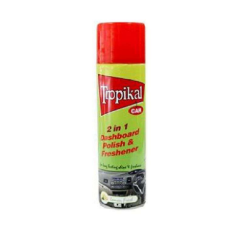 TROPIKAL 2 IN 1 DASHBOARD POLISH LEMON FRESHENER 500ML