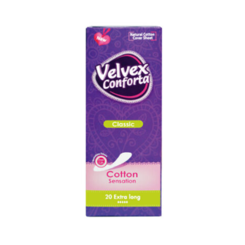 VELVEX CONFORTA PANTY LINERS EXTRA LONG