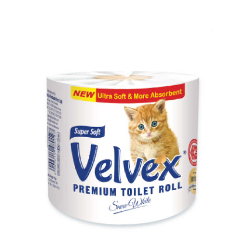 VELVEX TOILET PAPER WHITE SINGLE