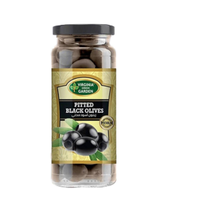 VIRGINIA PITTED BLACK OLIVES   340g 