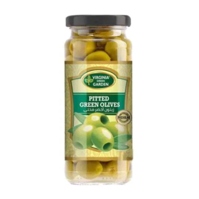 VIRGINIA PITTED GREEN OLIVES  340g 