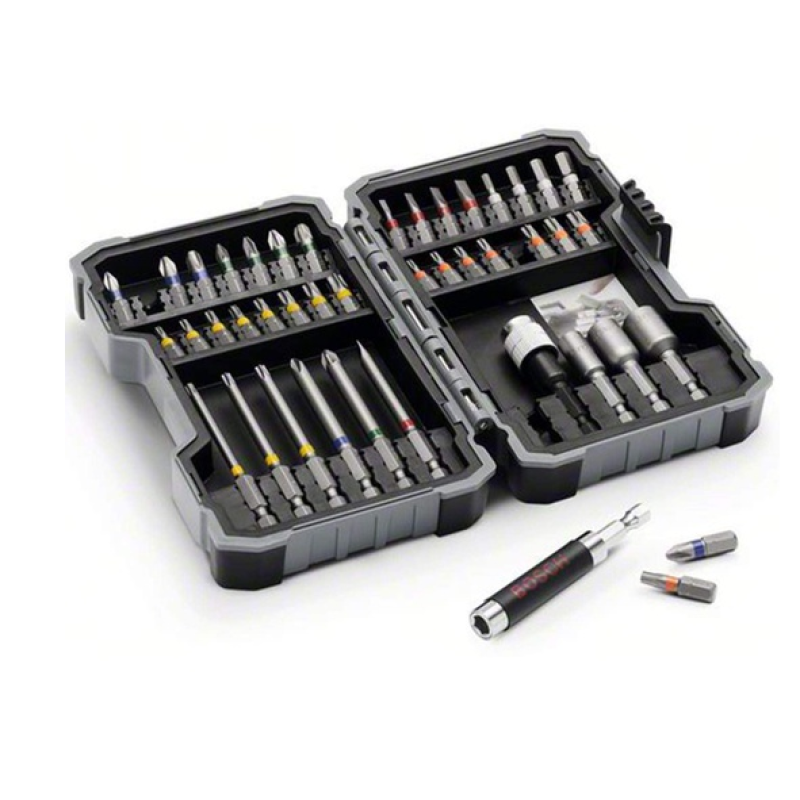 BOSCH SCREWDRIVER BITS, SETS-43-PIECE BIT AND NUTSETTER SET 