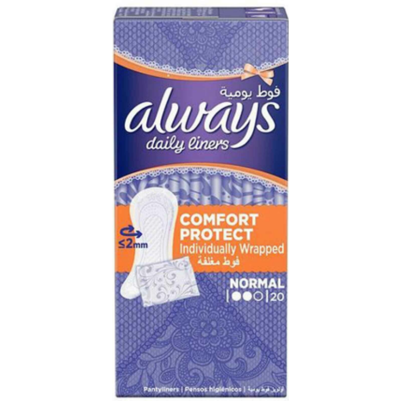 ALWAYS EVERYDAY NORMAL PANTYLINERS 20's