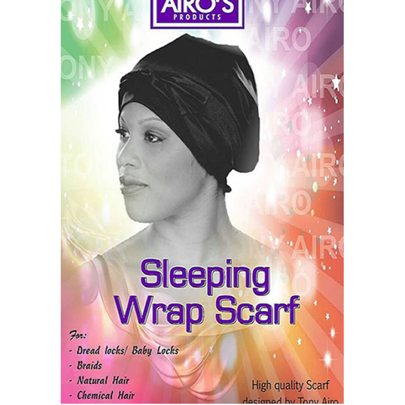 TONY AIRO'S SATIN SLEEPING WRAP SCARF 