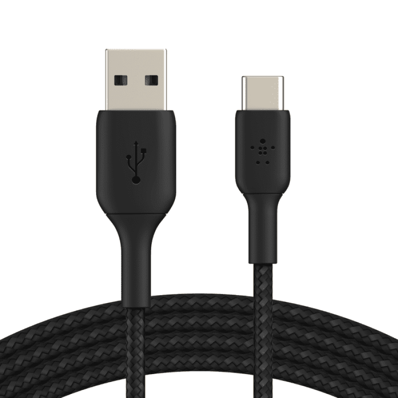 BELKIN BOOST CHARGE™ USB-A TO USB-C CABLE_BRAIDED, 2M, BLACK CAB002BT2MBK