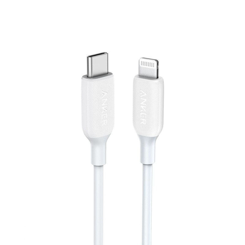 ANKER POWERLINE III USB-C TO LIGHTNING 2.0 CABLE 3FT WHITE A8832H21 ANKER POWERLINE III USB-C TO LIGHTNING 2.0 CABLE 3FT WHITE A8832H21