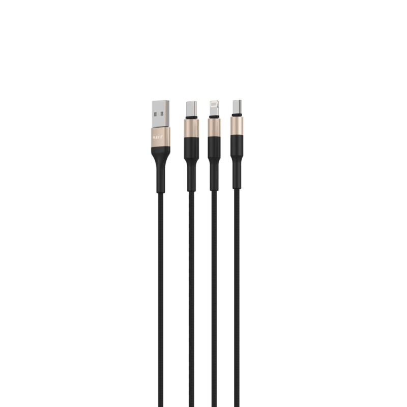 Havit Cable 3-N-1 H691 (Golden+Black)