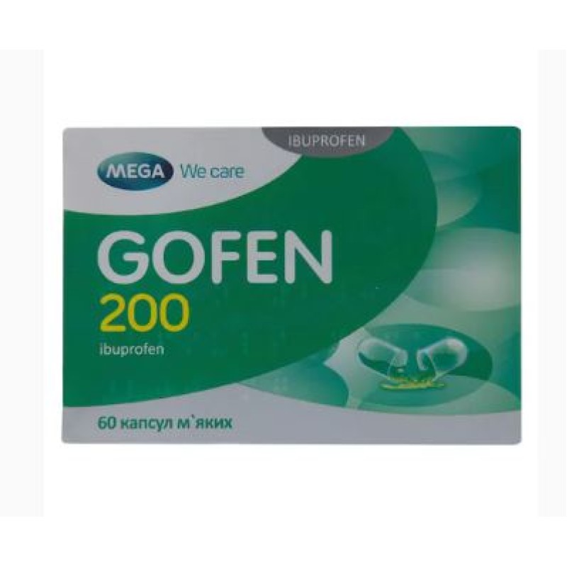 Mega We Care Ibuprofen Gofen 200mg 60 Soft Capsules