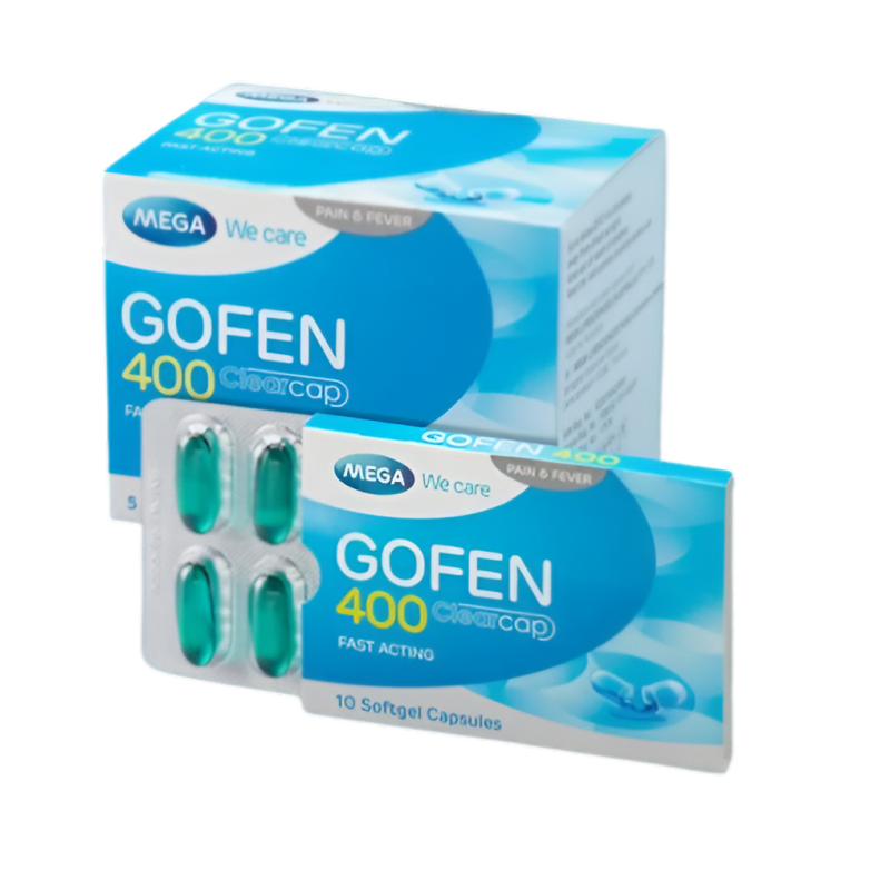 Mega We Care Ibuprofen Gofen 400mg 60 Soft Capsules Mega We Care Ibuprofen Gofen 400mg 60 Soft Capsules