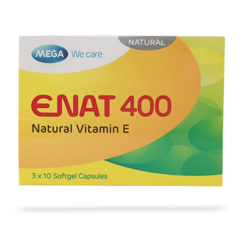 Mega Enat Vitamin E 400mg 30 Capsules