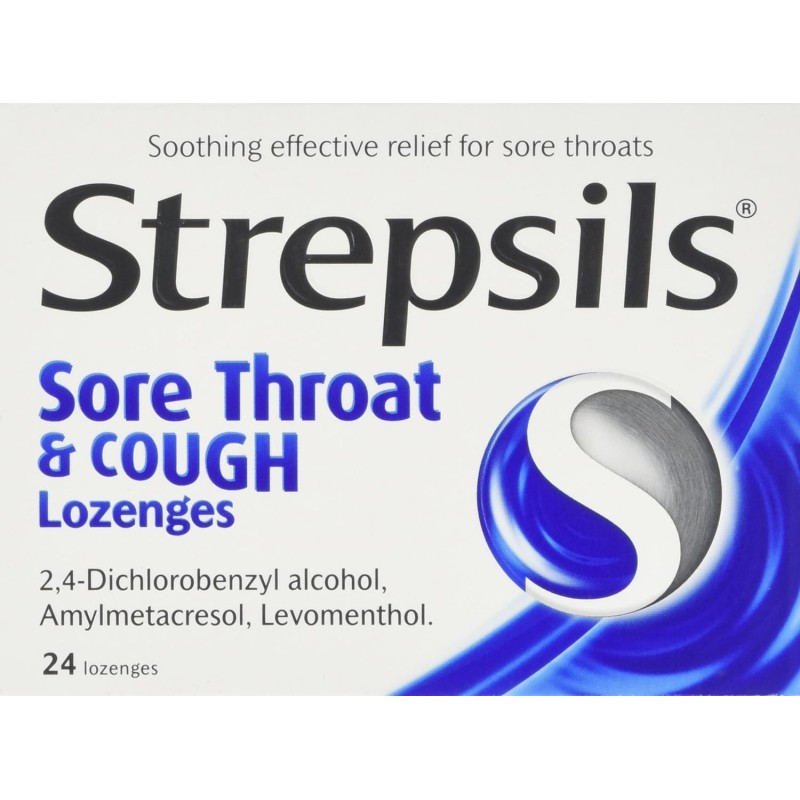 Strepsils sore throat & cough lozenges 24 Pieces Strepsils sore throat & cough lozenges 24 Pieces