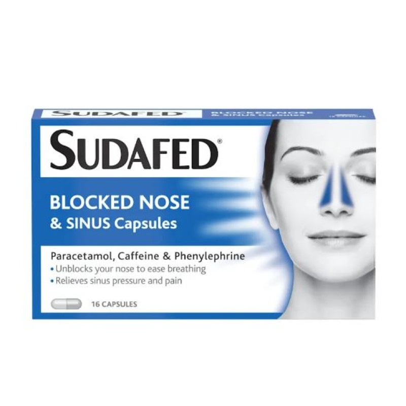 Sudafed Blocked Nose & Sinus 16 Capsules