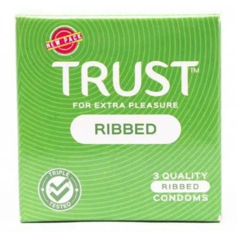 Trust Condoms Ribbed Xxtra Pleasure 3 Pieces In A pack