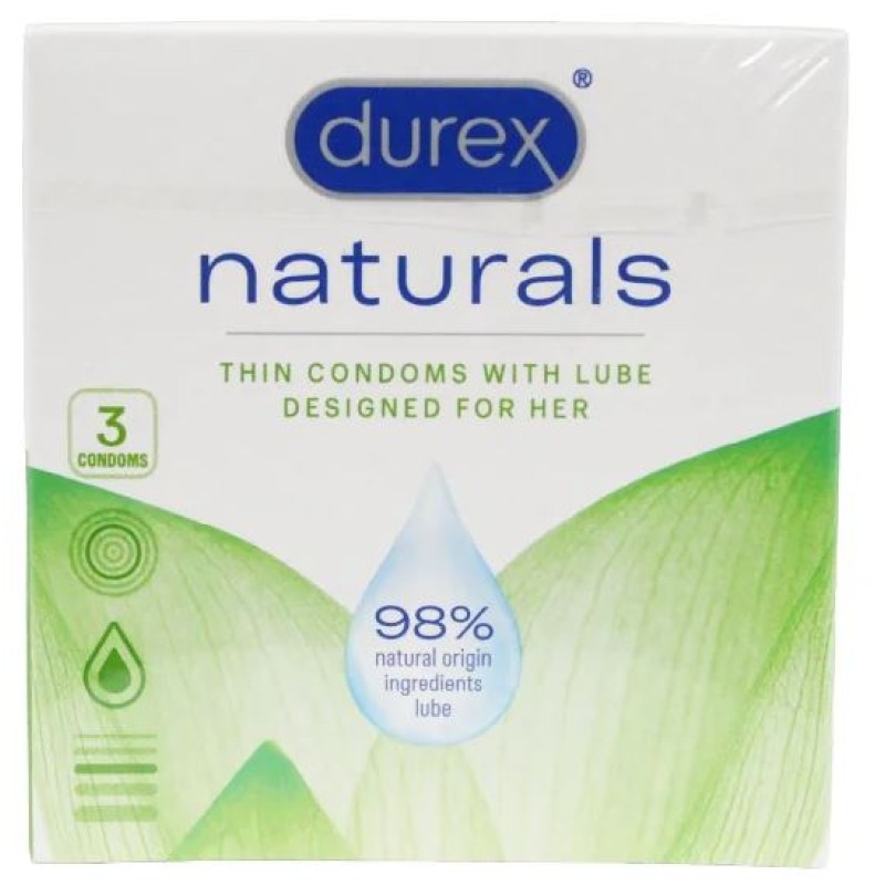 Durex Naturals Thin Feel With Lube 3 Pieces 