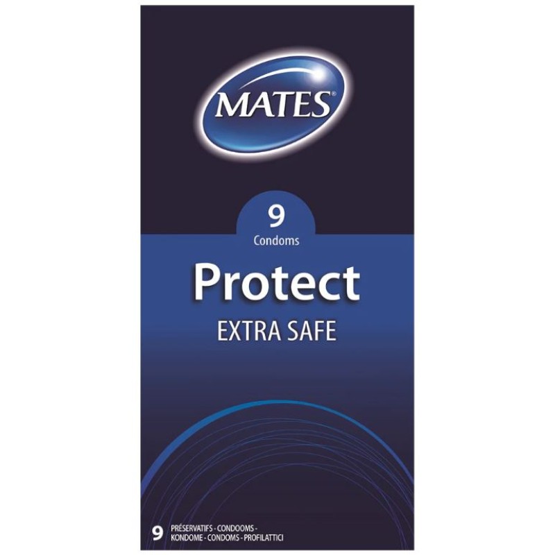 Mates Protect Extra Safe Condoms 9 Pieces 