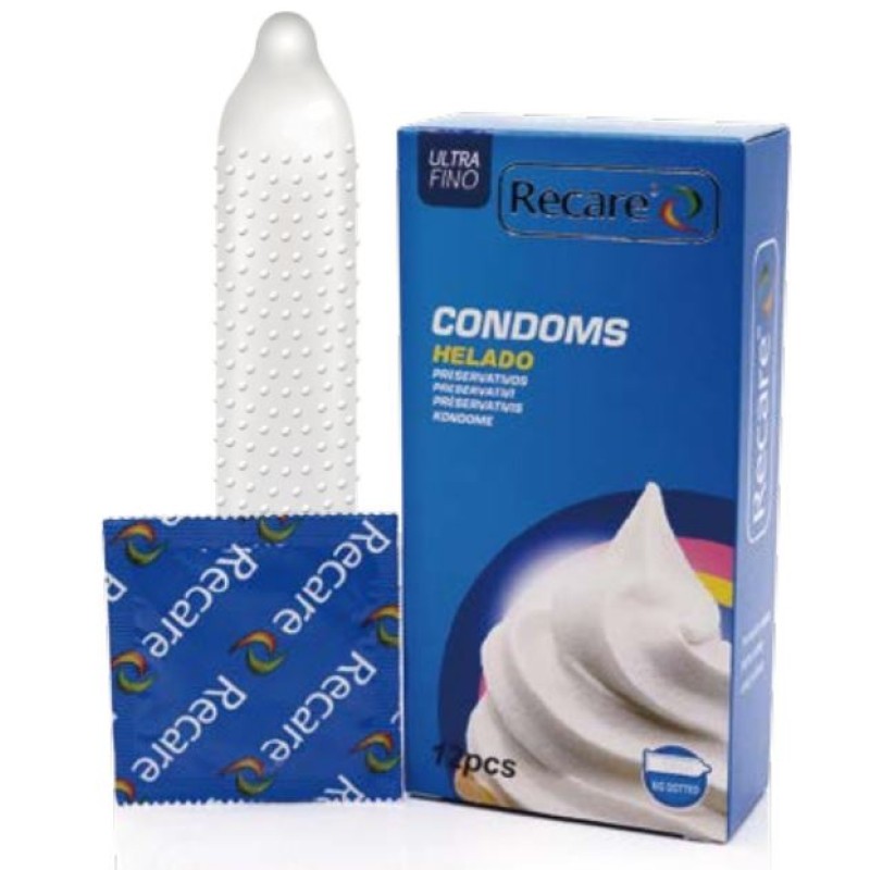 Recare Condoms Big doted Ice Cream 12 Pieces