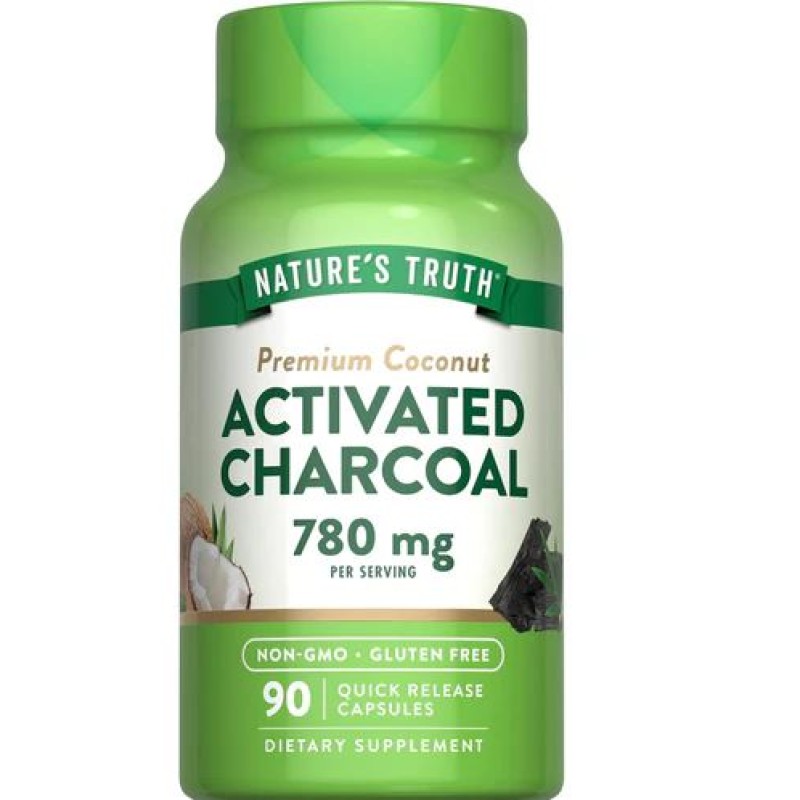 Natures Truth Activated Charcoal 780mg 90 Capsules