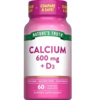 Natures Truth Calcium 600mg with Vitamin D3 800IU 60 Capsules