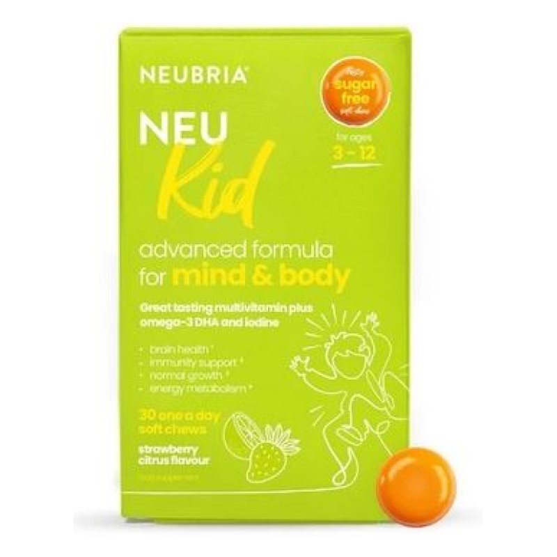 Neubria Neu Kid- Multivitamin + Omega 3 sugar free soft 30 chews 