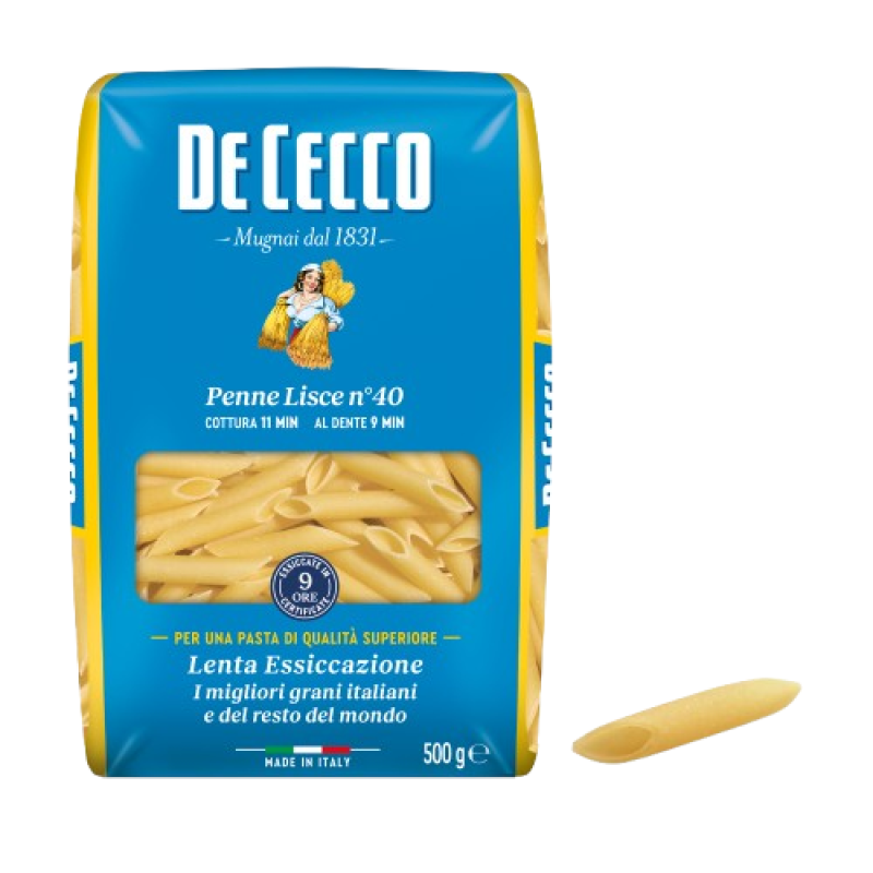 De Cecco Penne Lisce no.40 Pasta 500g