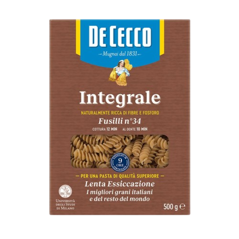 De Cecco Integrale Fusili Pasta No.34