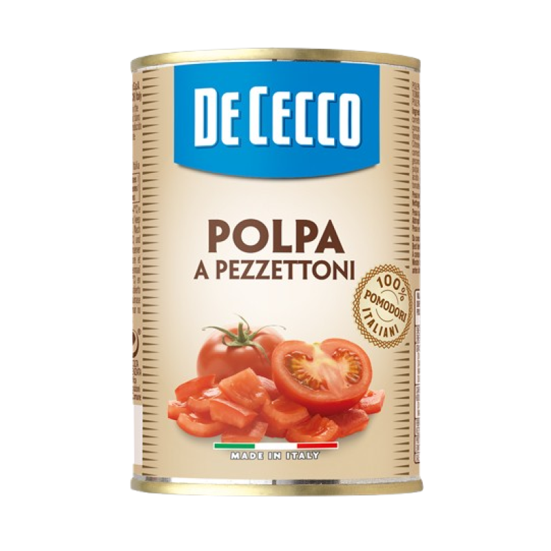 De Cecco Tomatoe Pulp (Polpa A Pezzettoni) 400g De Cecco Tomatoe Pulp (Polpa A Pezzettoni) 400g