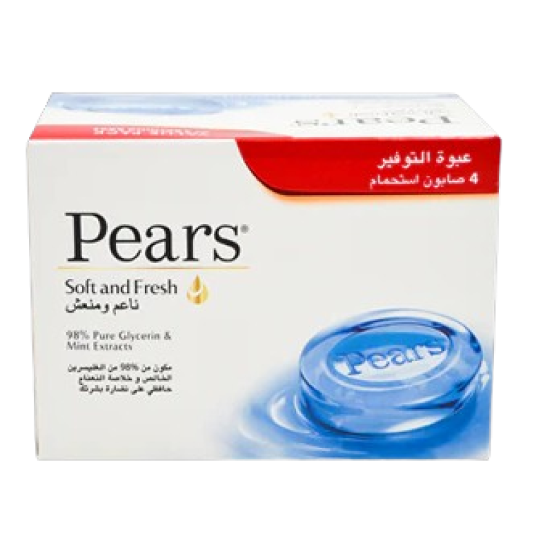 Pears Pure And Gentle With Mint Extracts Bar Soap 4x125g Pears Pure And Gentle With Mint Extracts Bar Soap 4x125g