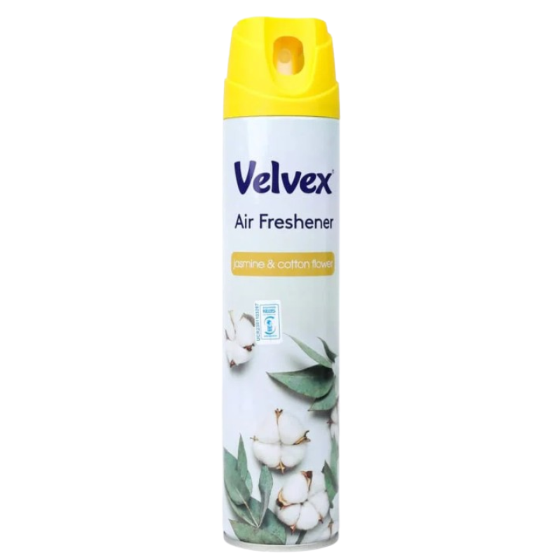 VELVEX JASMINE & COTTON FLOWER AIR FRESHENER 300ML VELVEX JASMINE & COTTON FLOWER AIR FRESHENER 300ML