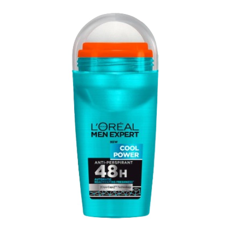 L'OREAL ANTIPERSPIRANT COOL POWER ROLL ON 50ML L'OREAL ANTIPERSPIRANT COOL POWER ROLL ON 50ML