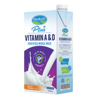 BROOKSIDE PLUS VITAMIN A & D FORTIFIED WHOLE MILK 1L