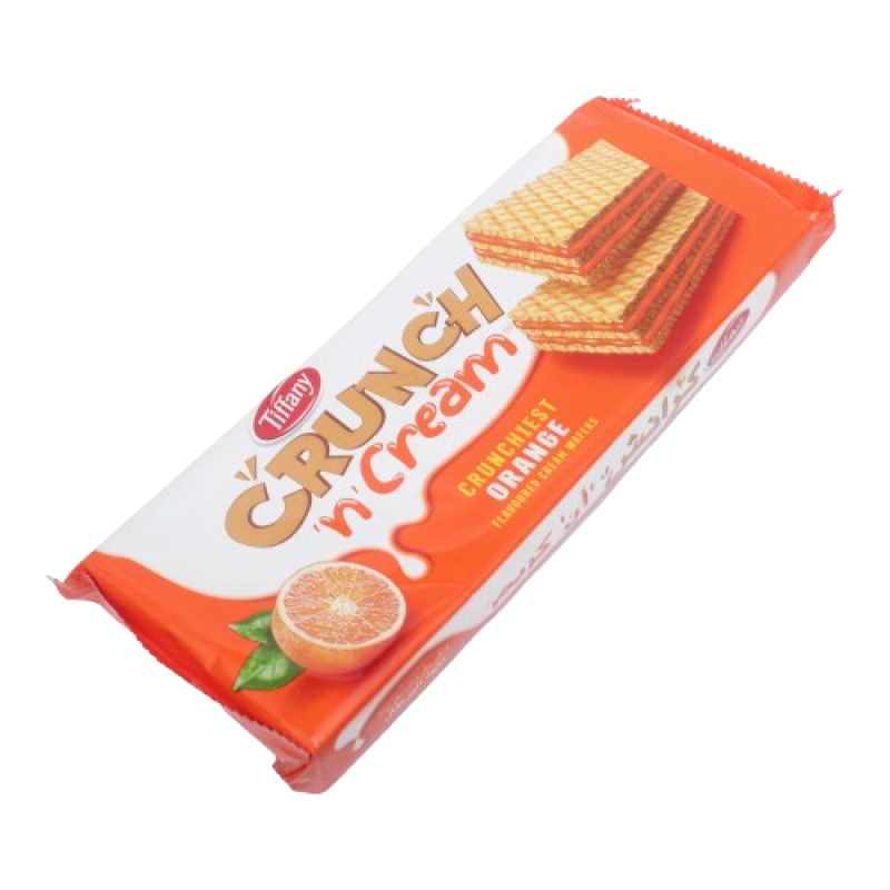 TIFFANY CRUNCHY n CREAM WAFERS, ORANGE 153 G TIFFANY CRUNCHY n CREAM WAFERS, ORANGE 153 G