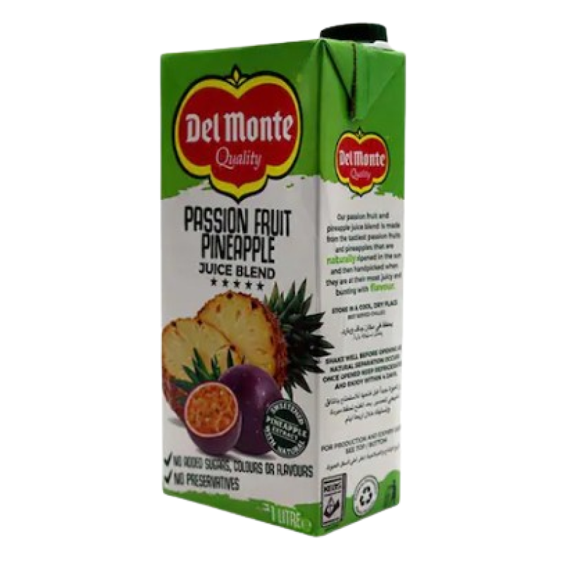 DEL MONTE PINEAPPLE N PASSION FRUIT JUICE BLEND 1 LITRE DEL MONTE PINEAPPLE N PASSION FRUIT JUICE BLEND 1 LITRE