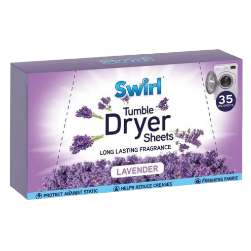 SWIRL DRYER SHEETS, LAVENDER FRAGRANCE 35's SWIRL DRYER SHEETS, LAVENDER FRAGRANCE 35's