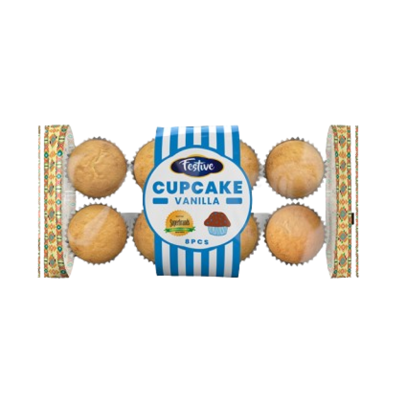 Festive Vanilla Cupcakes 8's