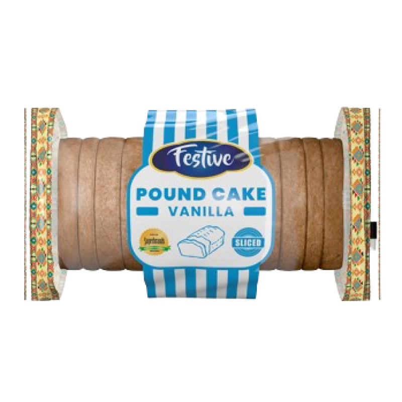 Festive Sliced Vanilla Poundcake 400g