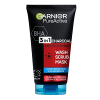 GARNIER BHA 3 IN 1 ANTI-BLACKHEAD WASH, SCRUB, MASK 100ML