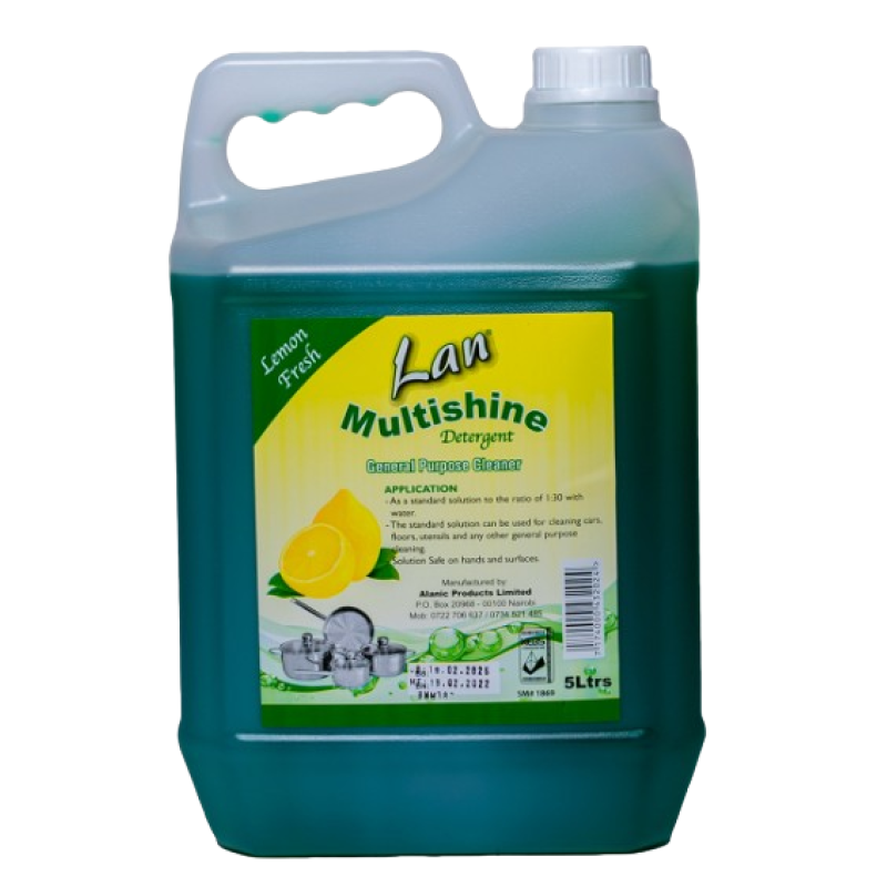 LAN MULTISHINE LEMON FRESH DETERGENT 5L 