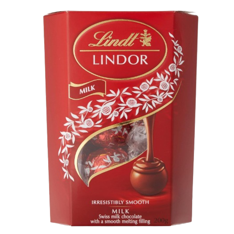 LINDT LINDOR CORNET MILK CHOCOLATE 200G