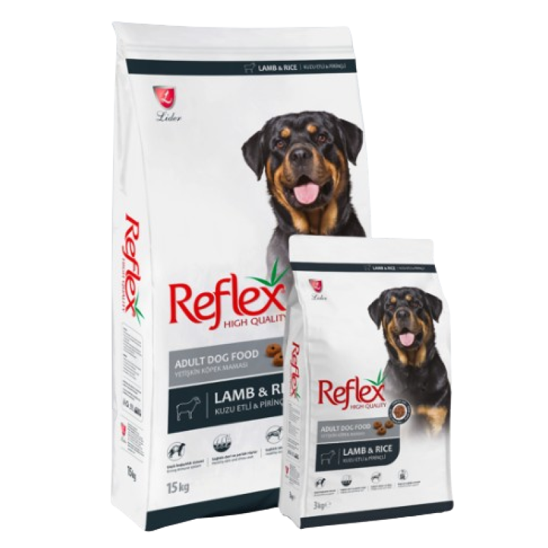 REFLEX HIGH QUALITY ADULT DOG FOOD - LAMB AND RICE FLAVOUR 15KG REFLEX HIGH QUALITY ADULT DOG FOOD - LAMB AND RICE FLAVOUR 15KG