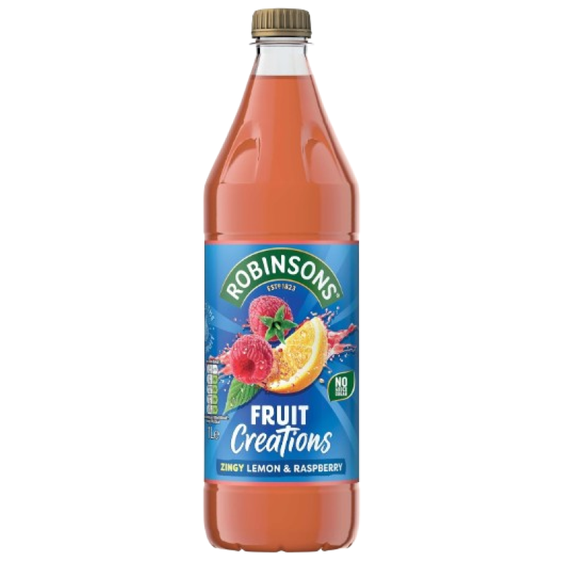 ROBINSONS FRUIT CREATIONS ZESTY LEMON AND RASPBERRY DRINK 1L
