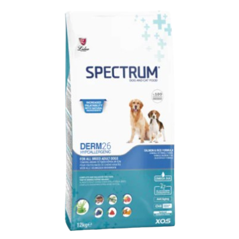 SPECTRUM ULTRA PREMIUM ADULT DOG FOOD DERM 27 3KG	