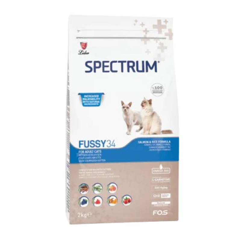 SPECTRUM ULTRA PREMIUM FUSSY 34 CAT FOOD 2KG SPECTRUM ULTRA PREMIUM FUSSY 34 CAT FOOD 2KG