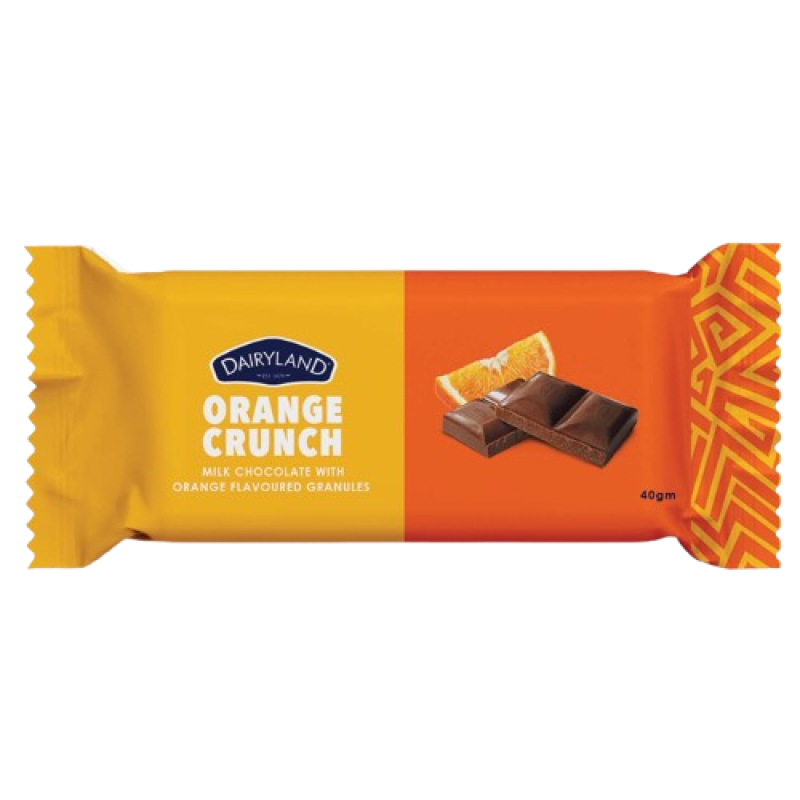 Dairyland Orange Crunch Chocolate Bar 40g