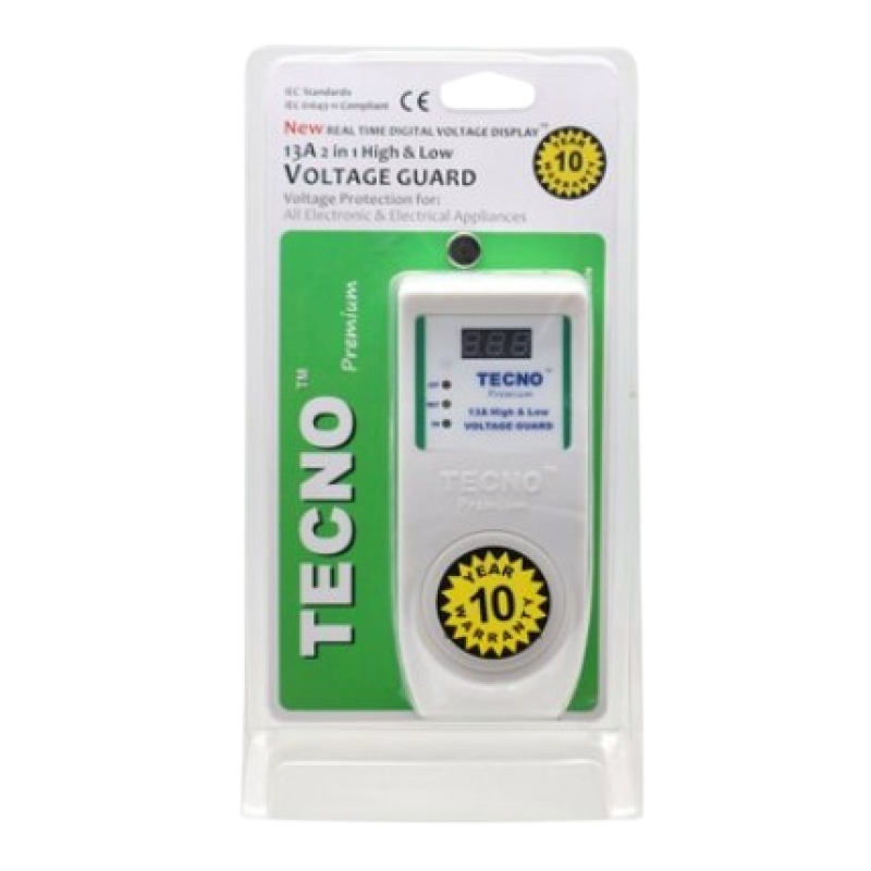 TECNO 2 IN 1 HIGH & LOW VOLTAGE GUARD 13AMPS TECNO 2 IN 1 HIGH & LOW VOLTAGE GUARD 13AMPS